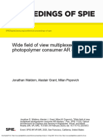 Proceedings of Spie: Wide Field of View Multiplexed Photopolymer Consumer AR Displays