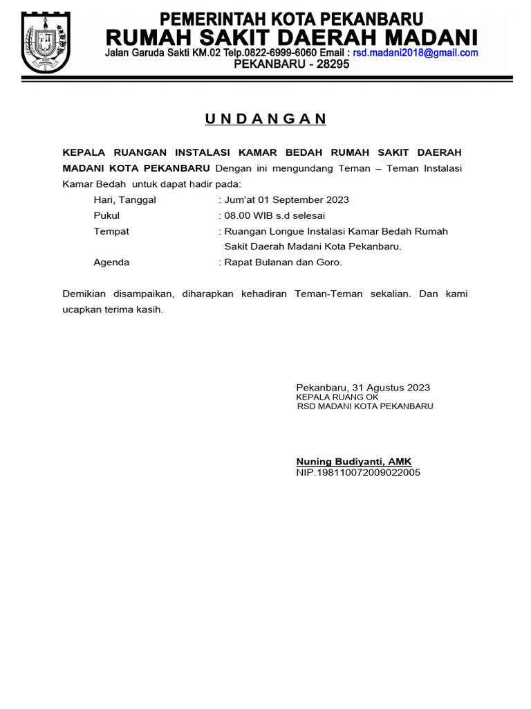 Undangan Rapat | PDF