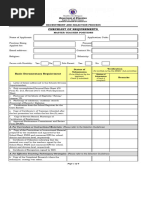 Master Teacher Positions - Checklist of Requirements