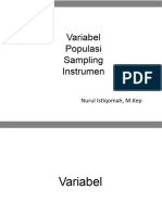 Variabel, Populasi, Sampling & Instrumen