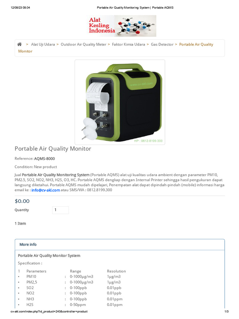 Portable Air Quality Monitoring System | PDF | Air Pollution | Printer ...