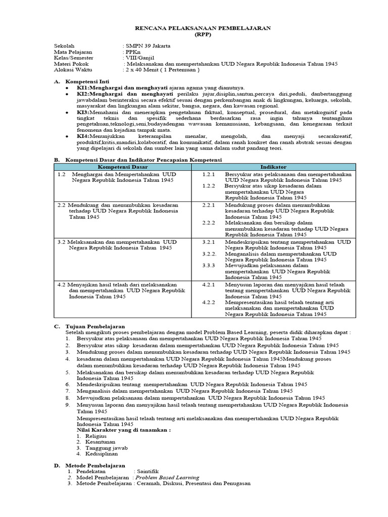 Model Pembelajaran: Problem Based Learning | PDF