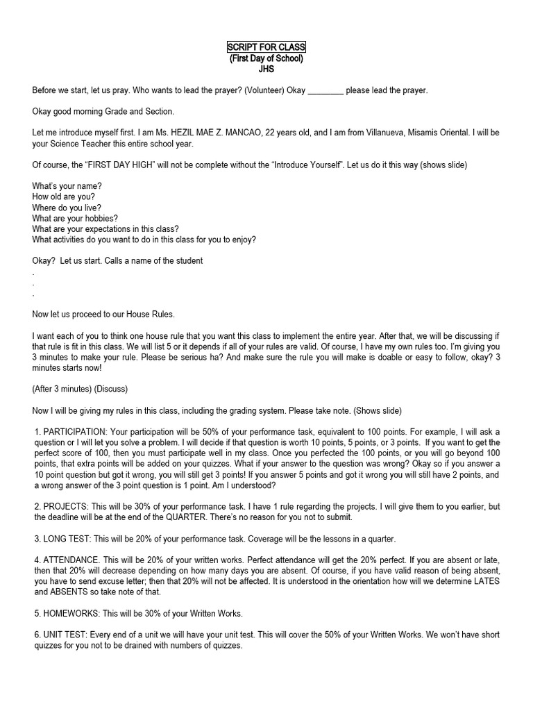Script for class jhs pdf