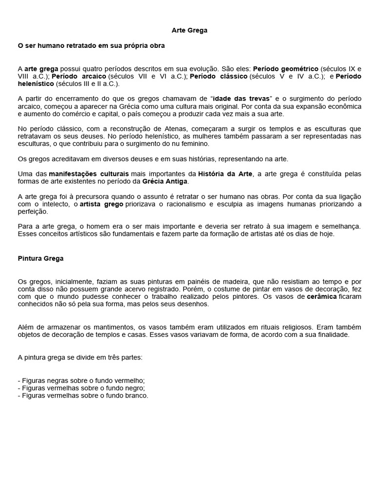 Evolução da Arte Grega Antiga | PDF | Grécia Antiga | Grécia, image size:768x1024