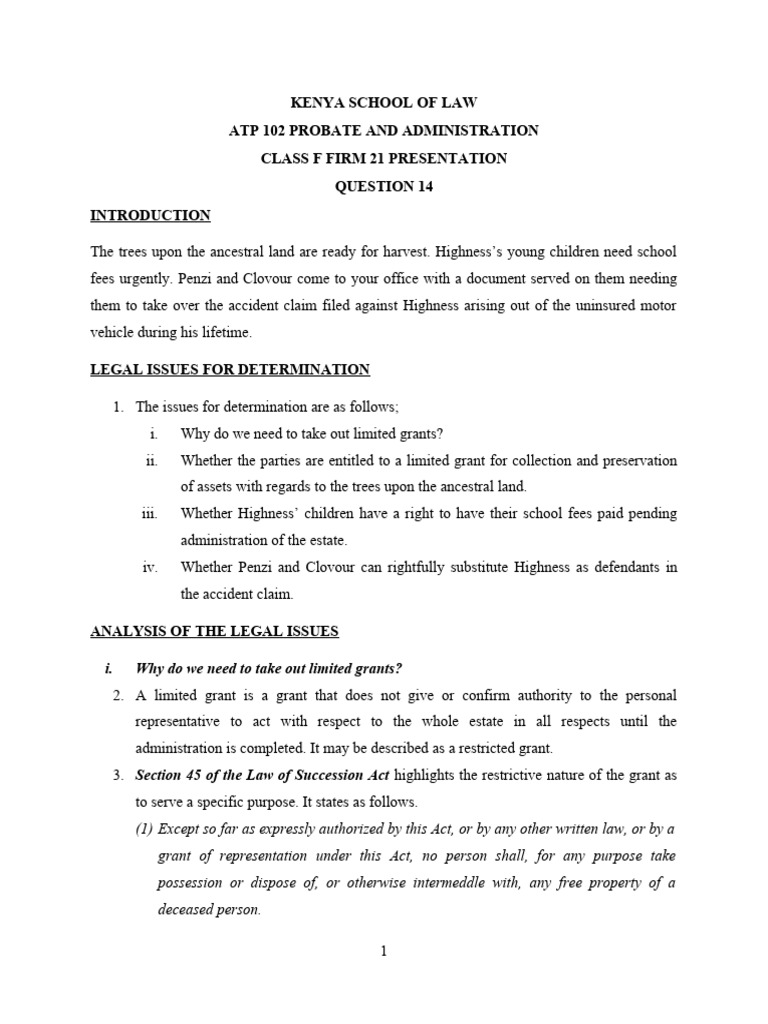 Firm 21 - Limited Grants | PDF | Probate | Lawsuit