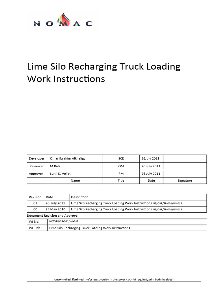 NEOPRSP001WI018 - Rev. 01 - Pages 05 - Lime Silo Recharging Truck ...