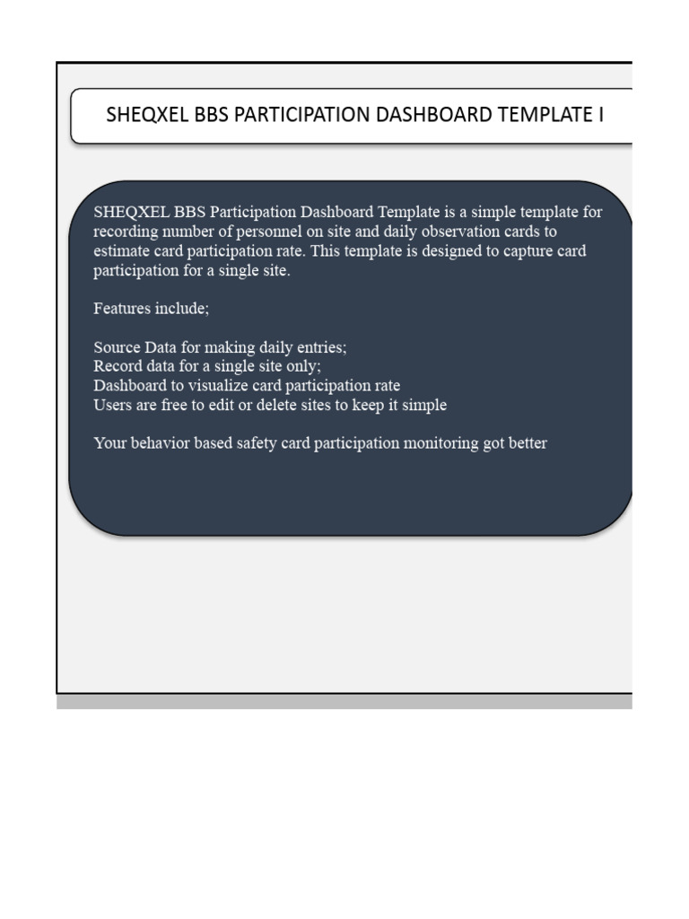 Sheqxel Bbs Participation Dashboard Template | PDF | Audit | Microsoft ...