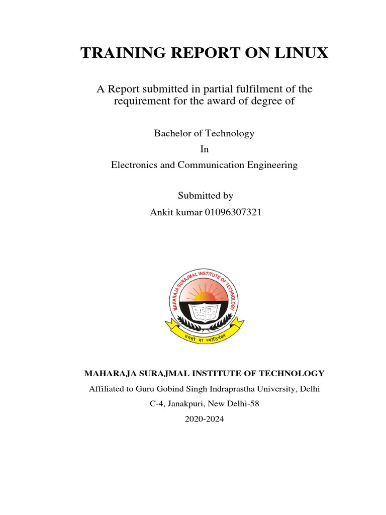 Linux Training Report for B.Tech ECE | PDF | Booting | File System