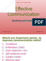 Unit 6.1 - Effective Speaking and Listening Skills