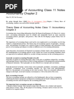 Theory Base of Accounting Class 11 Notes Accountancy Chapter 2