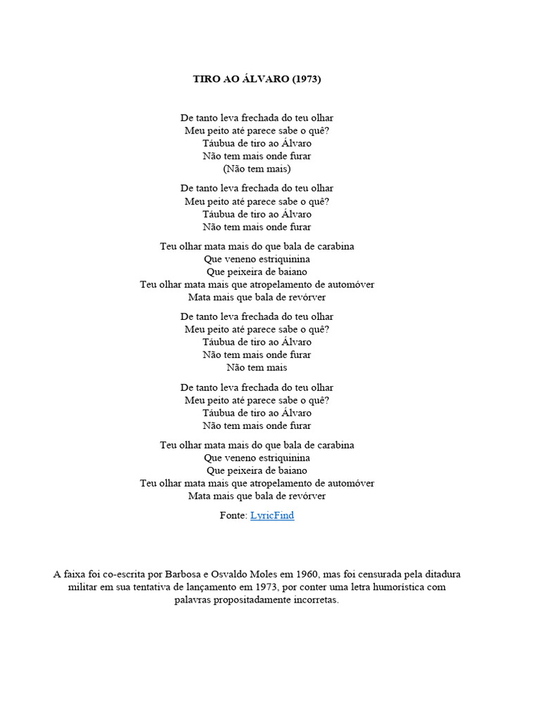 Tiro Ao Alvaro PDF