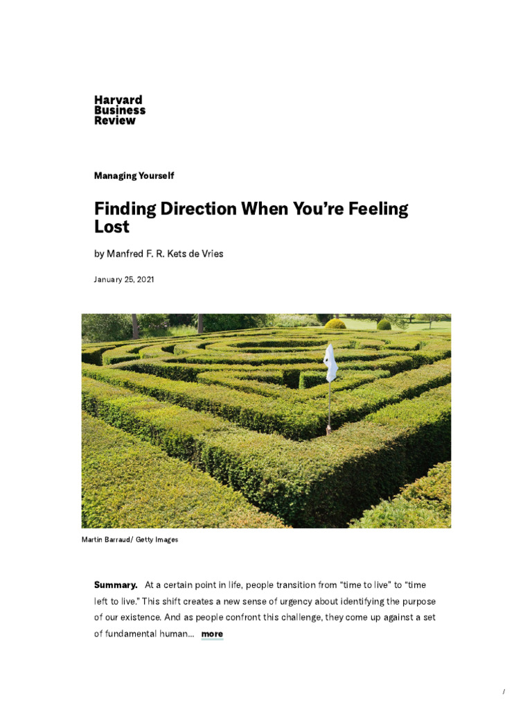 Finding Purpose in Life's Transitions | PDF | Social Psychology ...