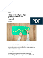 3 Steps To Identify The Right Strategic Goals For Your Company