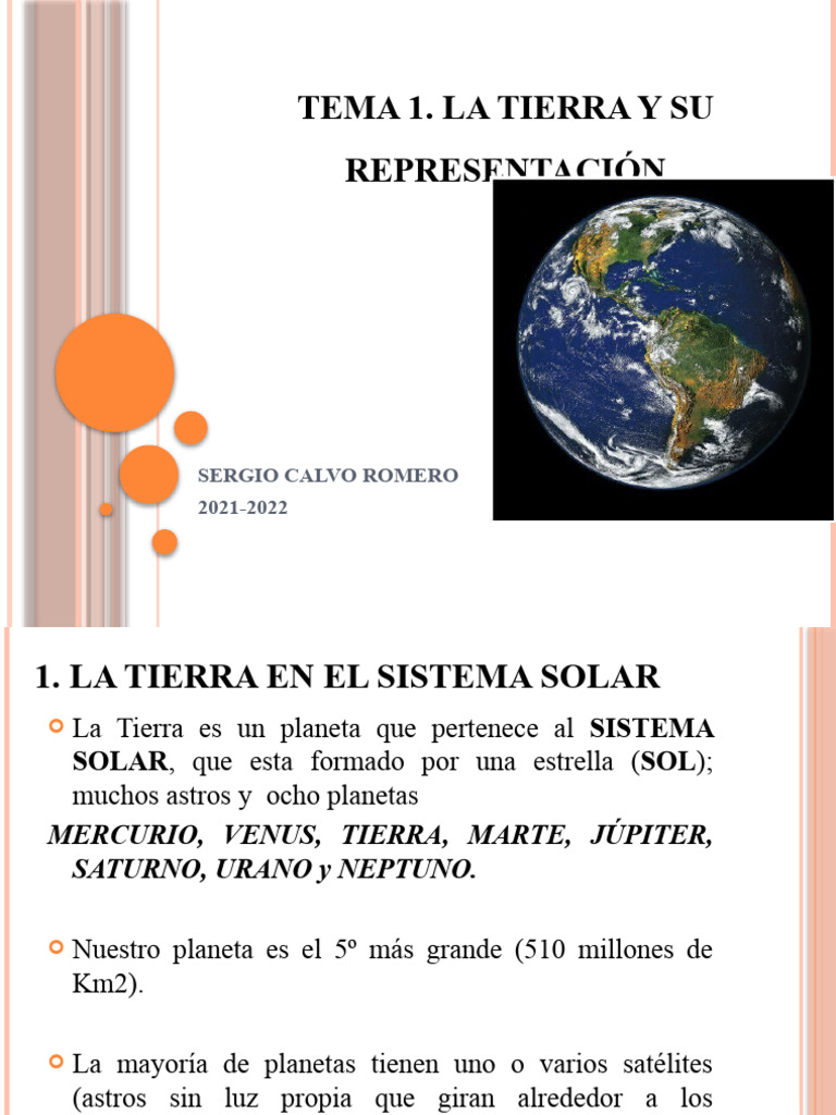 Tema 1 La Tierra Y Su Representación 1 Pdf Tierra Planetas