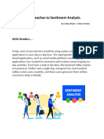 Different Approaches To Sentiment Analysis