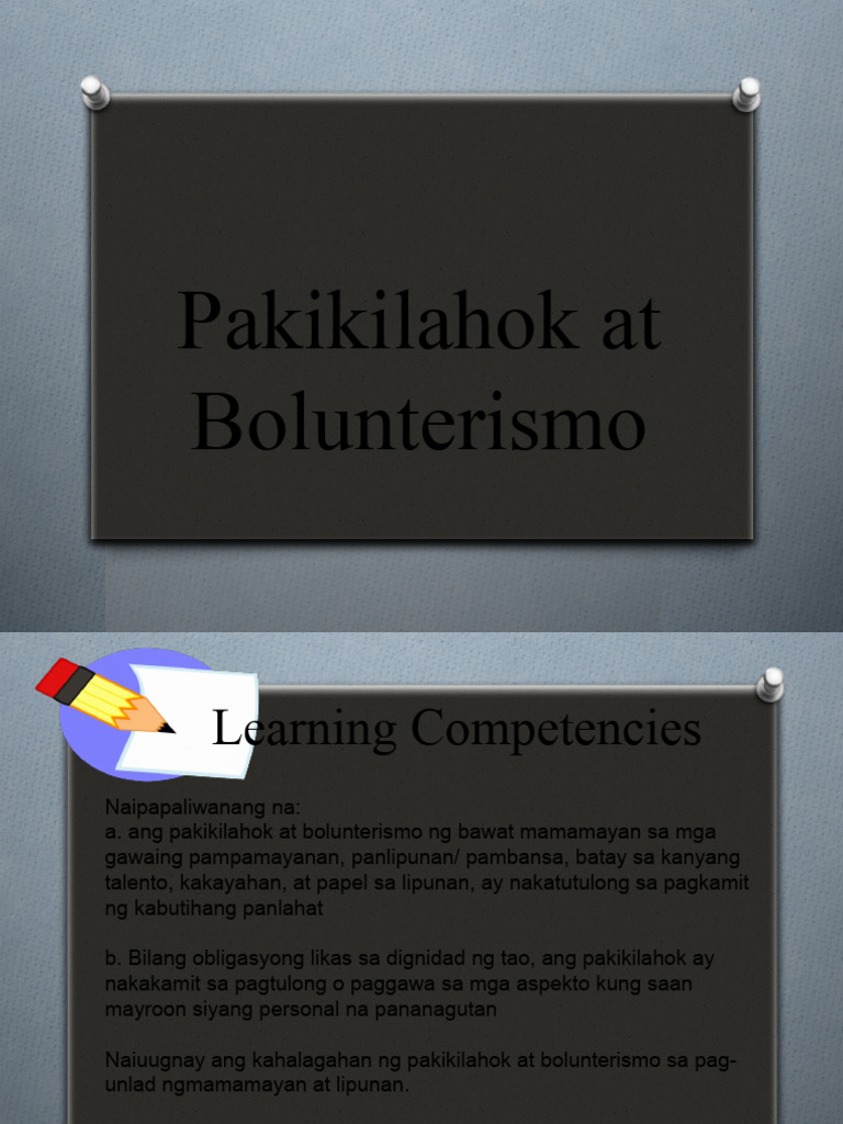 Pakikilahok at Boluntarismo | PDF