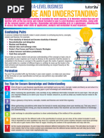 Tutor2u A Level Business Knowledge and Understanding Poster