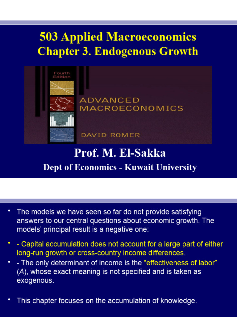 4 Endogenous Growth Download Free Pdf Economic Growth Production
