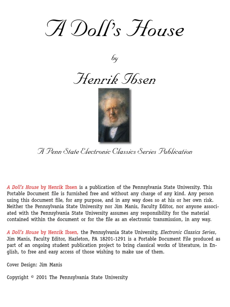 Henrik Ibsen - A Doll's House (1879) | PDF | A Doll's House