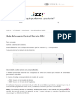 Guía Del Usuario Control Remoto CRU - Ayuda Izzi