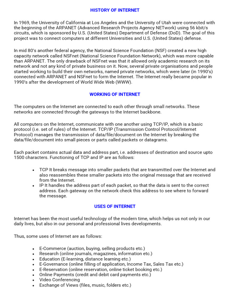 Internet Basics Full | Download Free PDF | World Wide Web | Internet & Web