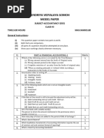 Model Paper, Accountancy, XI