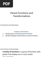 1 5 Parent Functions and Transformations