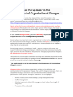 The Leader As The Sponsor in The Management of Organizational Changes V2