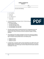 Normal Distribution Exercises - Seatwork - Assignments