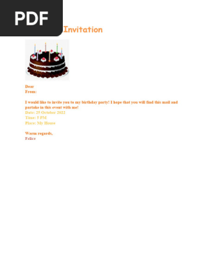 Birthday Invitation
