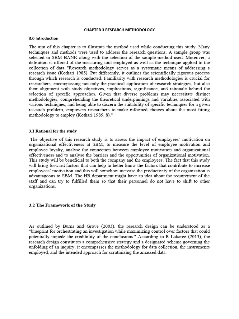 Chapter 3 Research Methodology | PDF | Methodology | Questionnaire