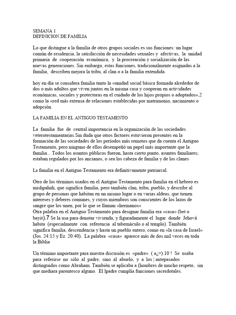 La familia en la Biblia: Antiguo y Nuevo Testamento | PDF | Familia | Jesús