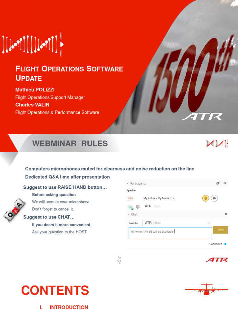 Webinar Flight Ops - FOS and SPS Update 2.3 | PDF | Aviation | Aeronautics