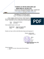 Surat Tugas: Universitas Muhammadiyah Sidenreng Rappang