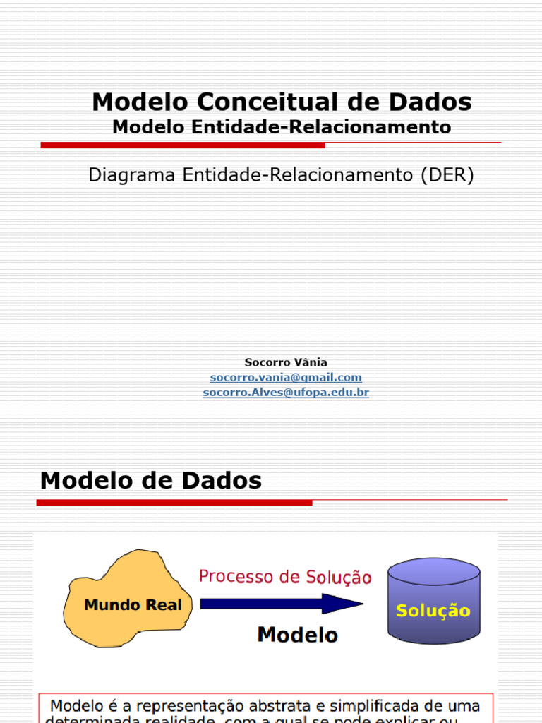 Modelo Conceitual de Dados e MER | PDF | Bancos de dados | Dados