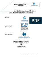 Method Statement For Formwork