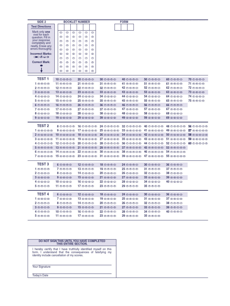 00 act scantron pdf
