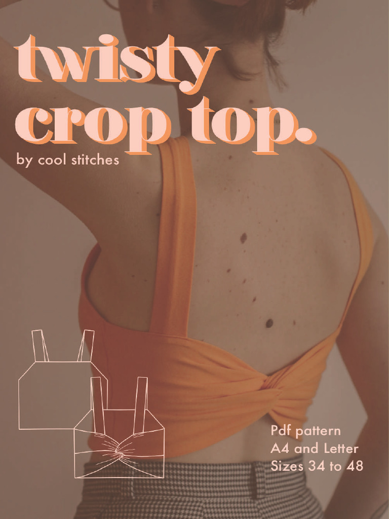 Twisty Crop Top Sewing Pattern Guide | PDF | Seam (Sewing) | Textiles