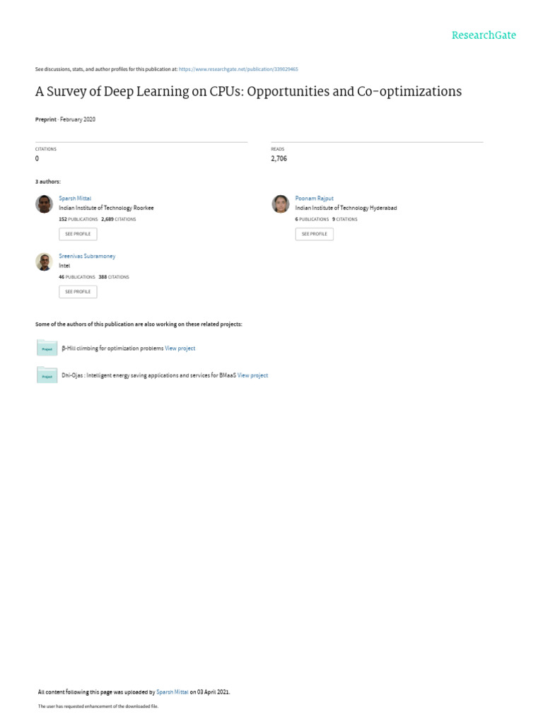 2020 survey dnncpu mittalrajputsubramoney pdf central processing