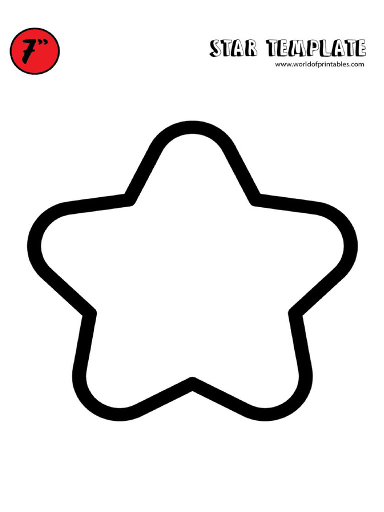 Rounded Star Template 7 Inch 1050x1359 | PDF
