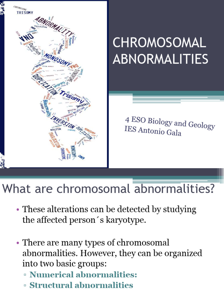 Chromosomal Abnormalities Overview | PDF | Causes Of Death | Epidemiology
