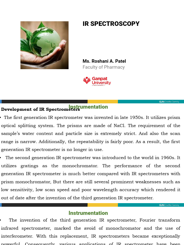 Lecture IR Spectroscopy Instrumentation PDF Infrared Spectrometer