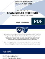 Module 3.1. Beam Shear Strength