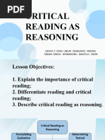 Critical Reading As Reasoning