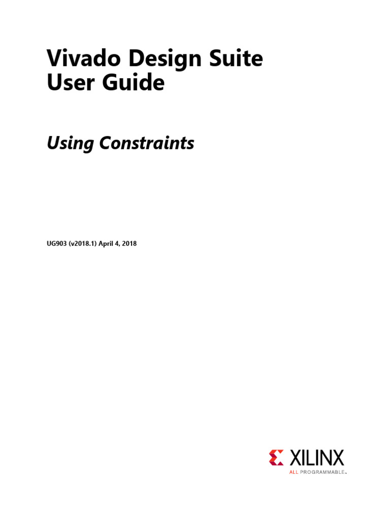 Vivado Constraints User Guide UG903 | PDF | Command Line Interface ...
