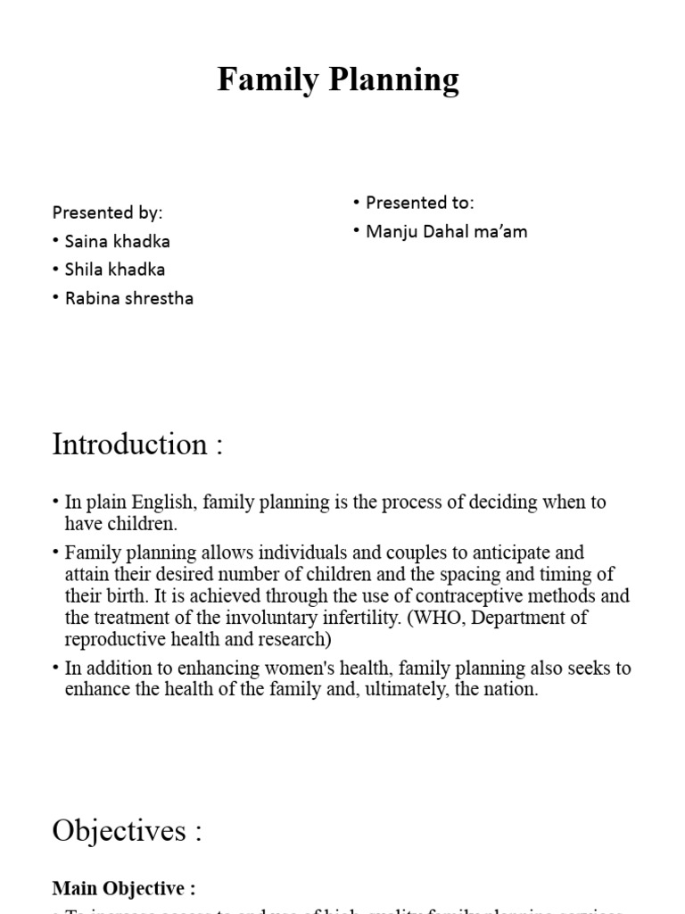 Family Planning Pdf Family Planning Birth Control