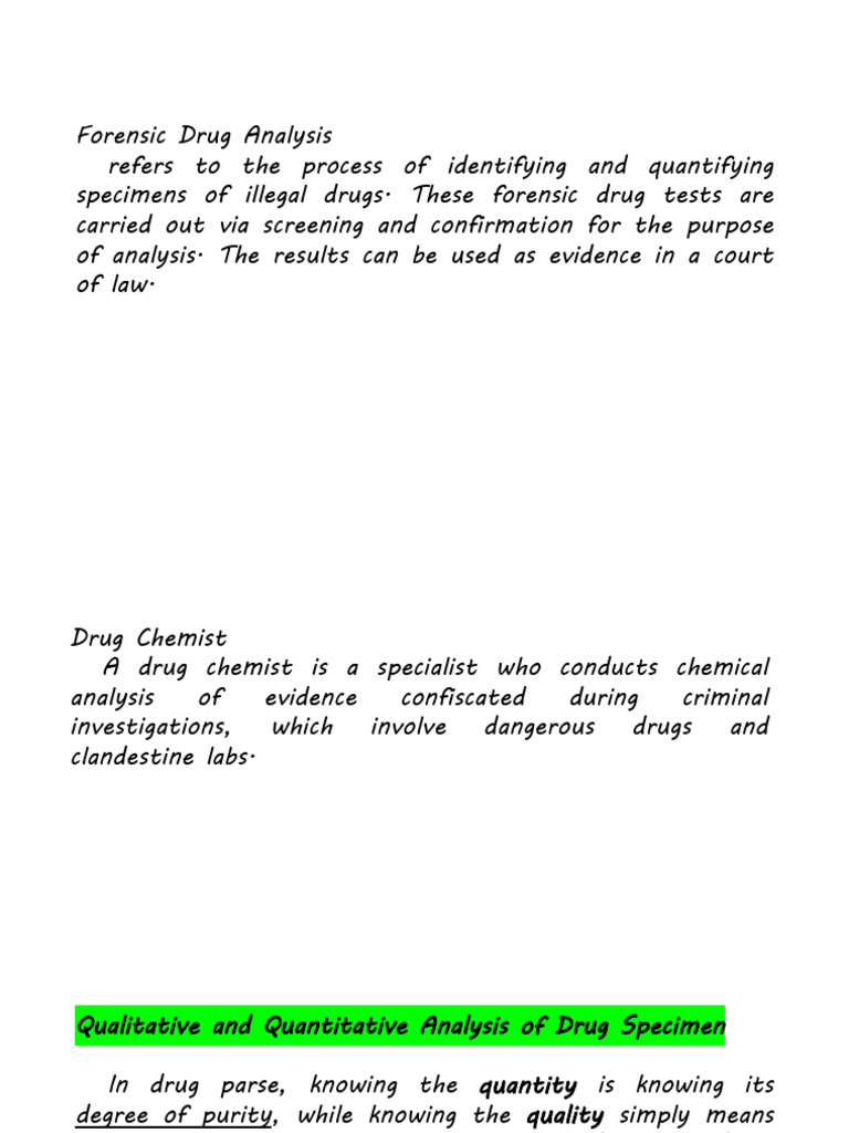 Forensic Drug Analysis 0 PDF Spectrophotometry Chromatography