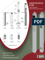 Pilar Multiuso Simple Trifásico Con Caja de Toma