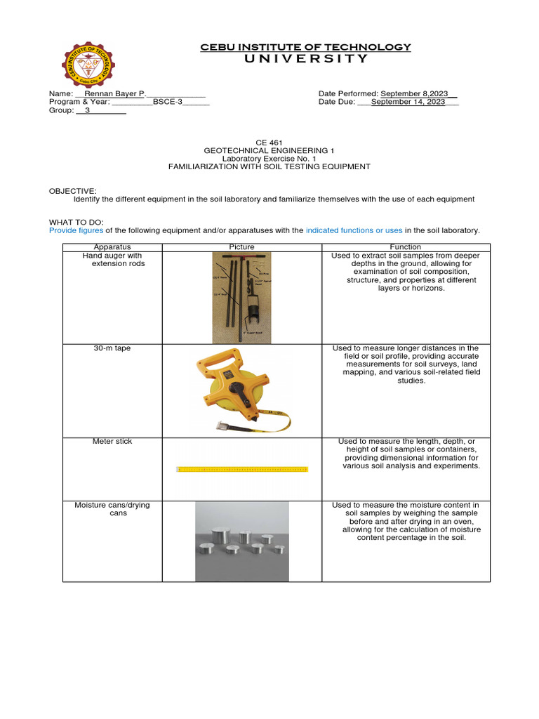 Soil Testing Equipment Overview | PDF | Soil | Applied And ...