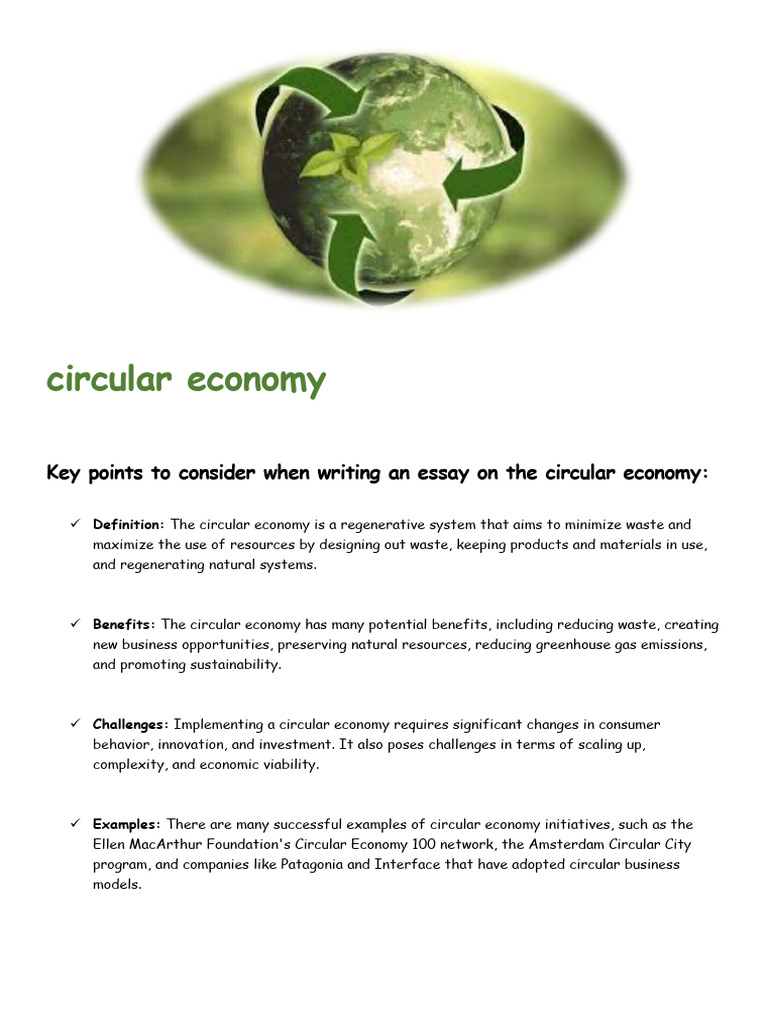 Circular Economy | PDF | Sustainability | Economies